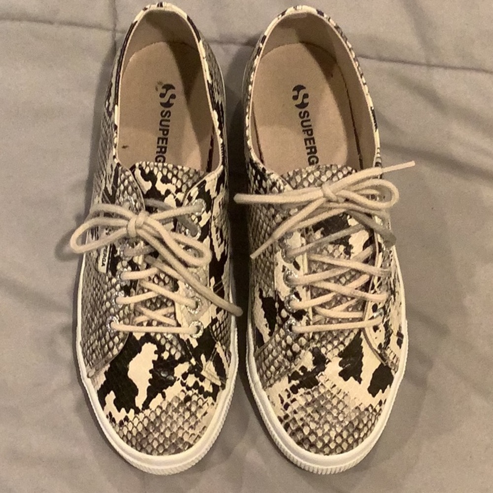 Superga faux snakeskin sneakers